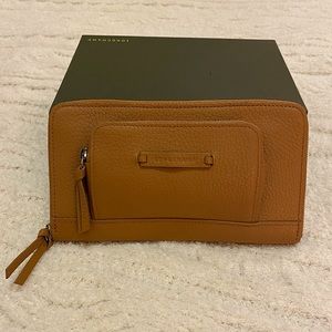 NWT Longchamp -  Zip Around Wallet in Honey